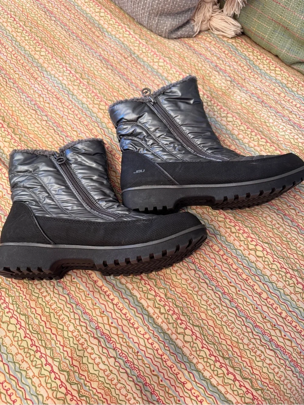 JBU by Jambu Snowbird Weather-Ready Quilted Winter Boots Gunmetal Size 9M